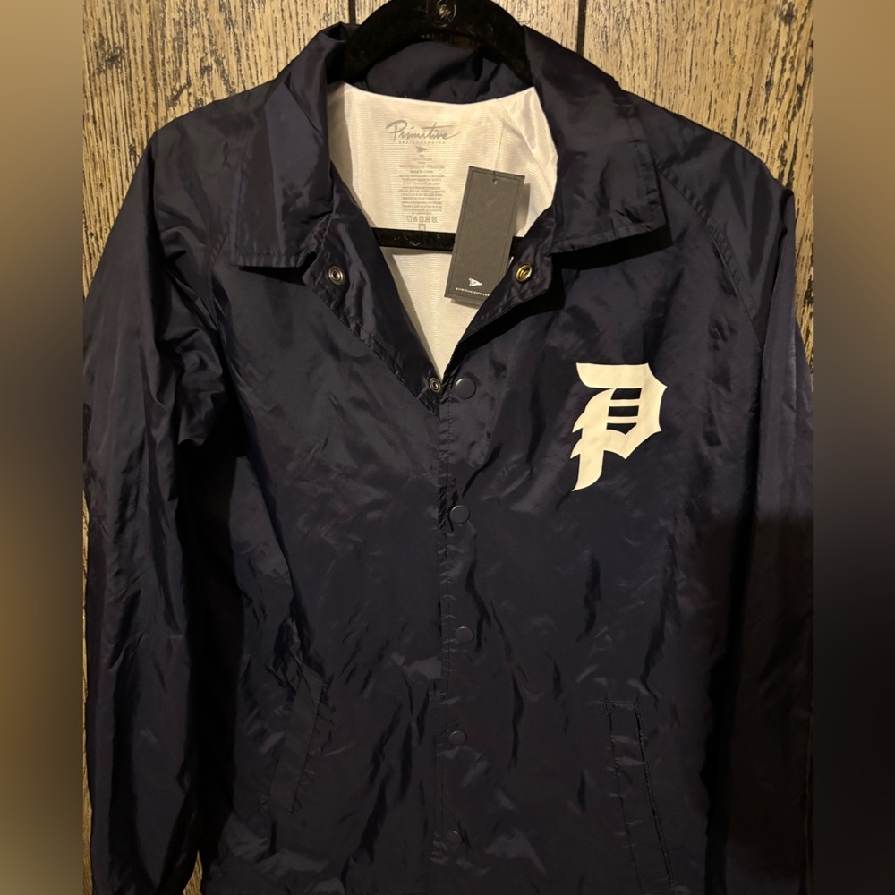 Primitive Navy Blue Jacket with White Logo M!NWT